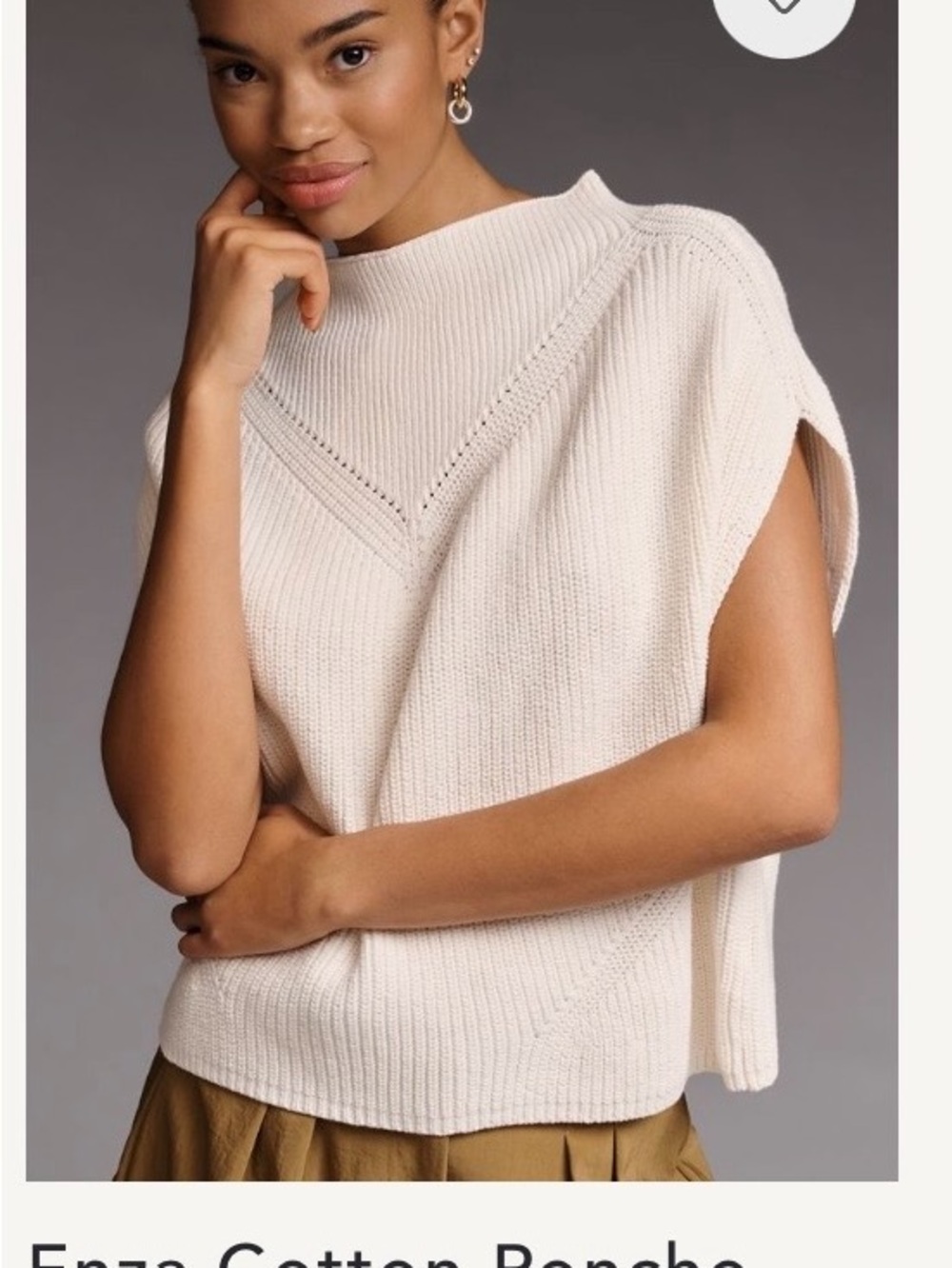 Anthropologie Enza Cotton Sweater New with tags